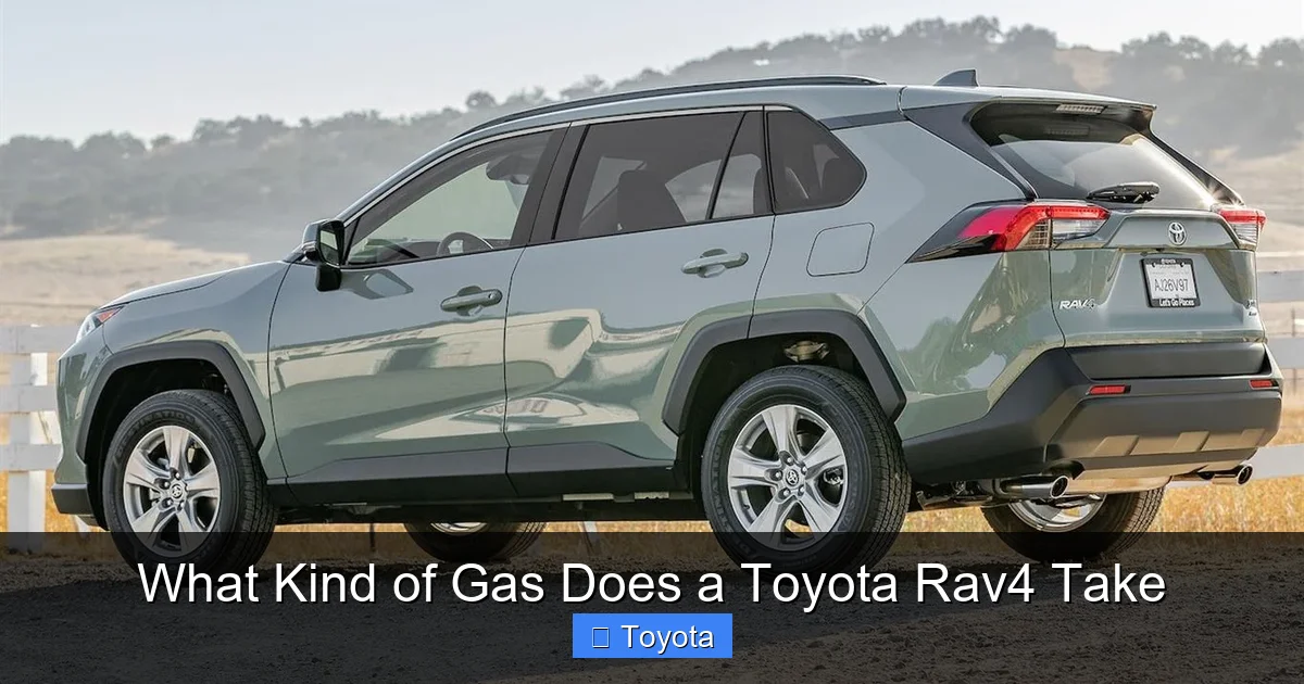 What Kind of Gas Does a Toyota Rav4 Take