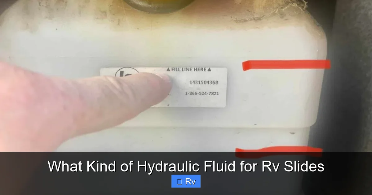 What Kind of Hydraulic Fluid for Rv Slides