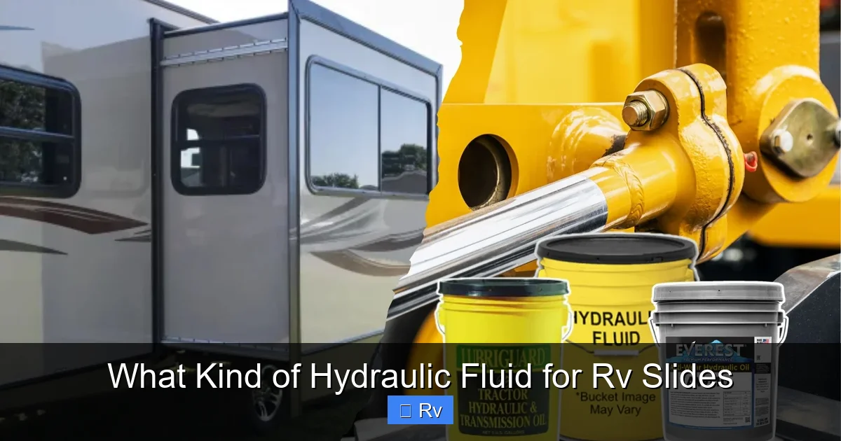 What Kind of Hydraulic Fluid for Rv Slides