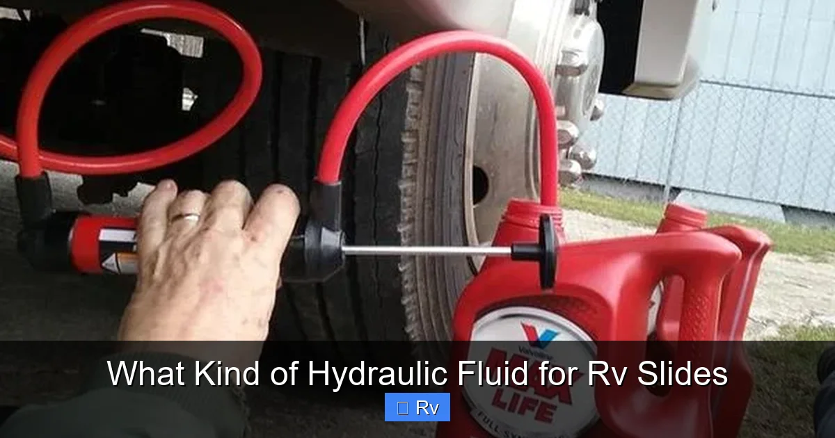 What Kind of Hydraulic Fluid for Rv Slides