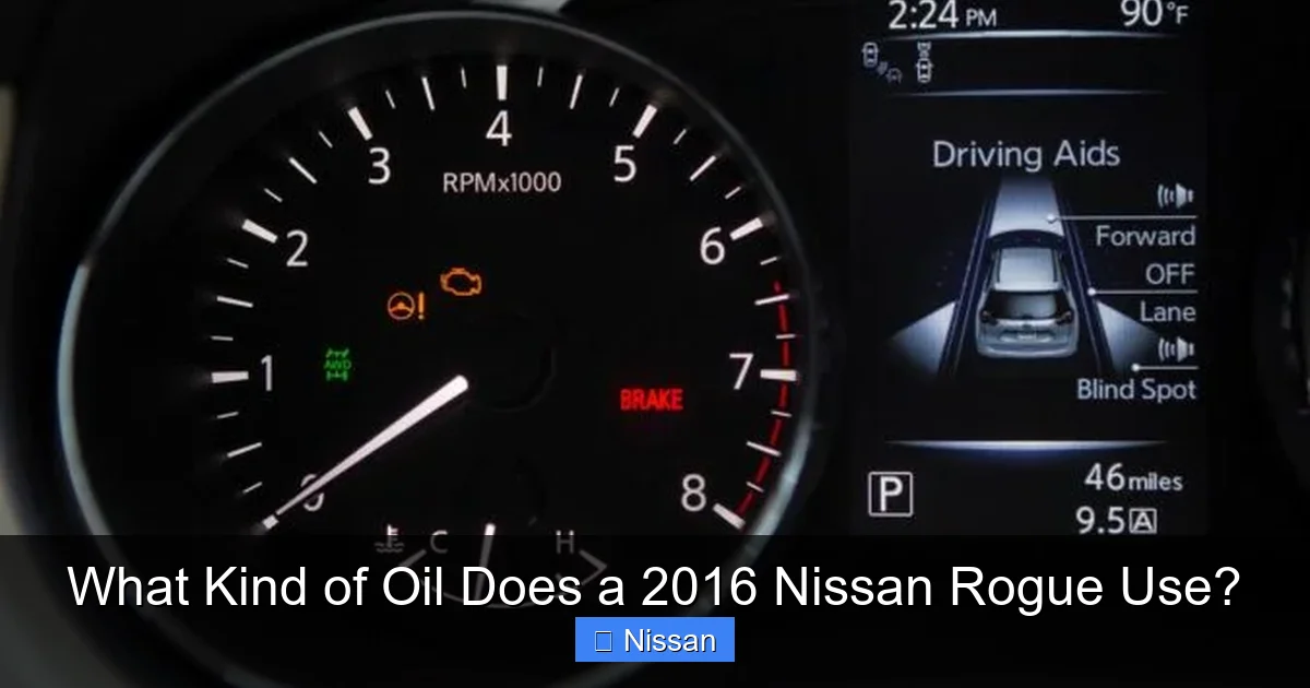 What Kind of Oil Does a 2016 Nissan Rogue Use?
