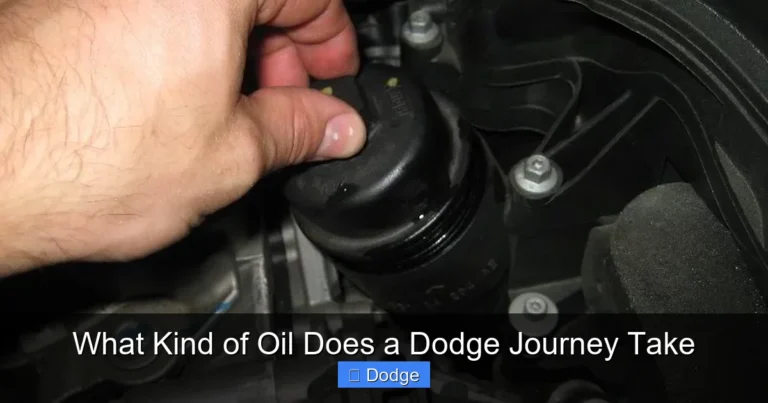 What Kind of Oil Does a Dodge Journey Take