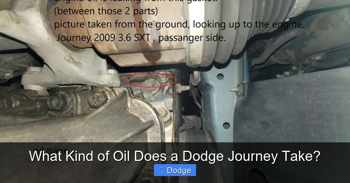 What Kind of Oil Does a Dodge Journey Take?