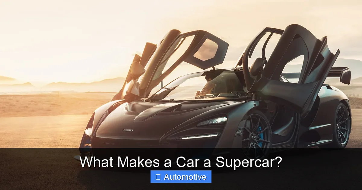 What Makes a Car a Supercar?