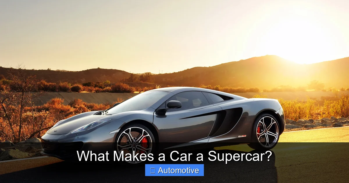 What Makes a Car a Supercar?