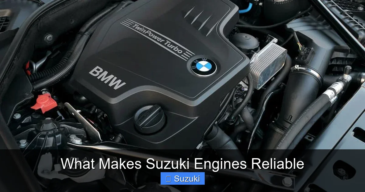 What Makes Suzuki Engines Reliable