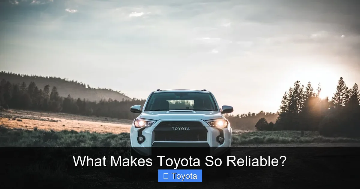 What Makes Toyota So Reliable?