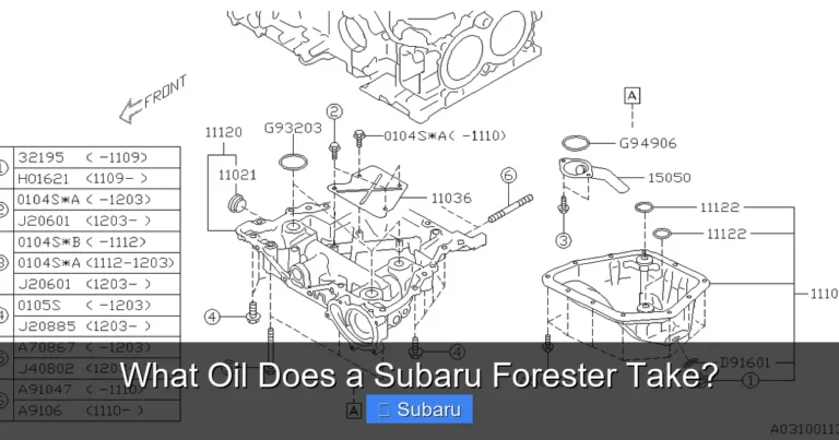 What Oil Does a Subaru Forester Take?