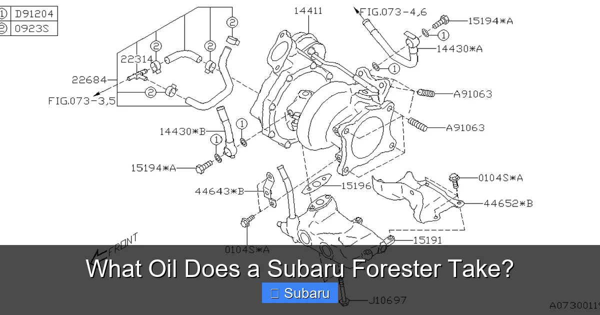 What Oil Does a Subaru Forester Take?
