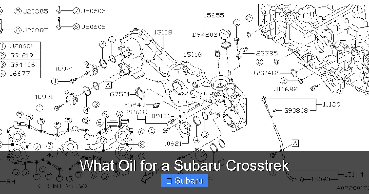 What Oil for a Subaru Crosstrek