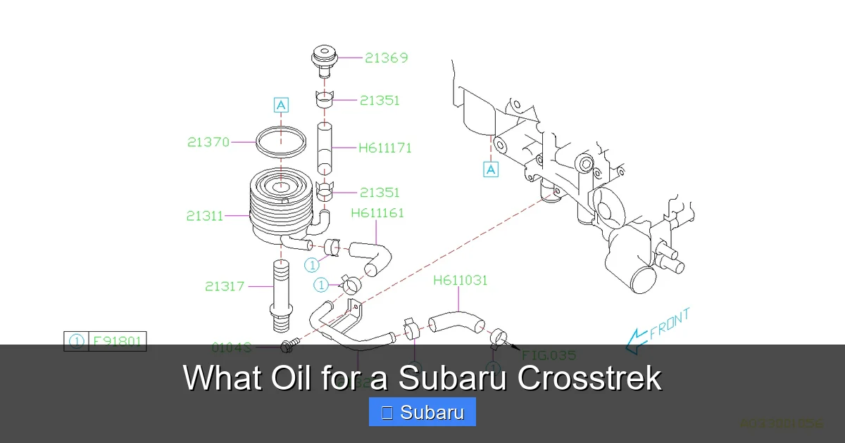 What Oil for a Subaru Crosstrek