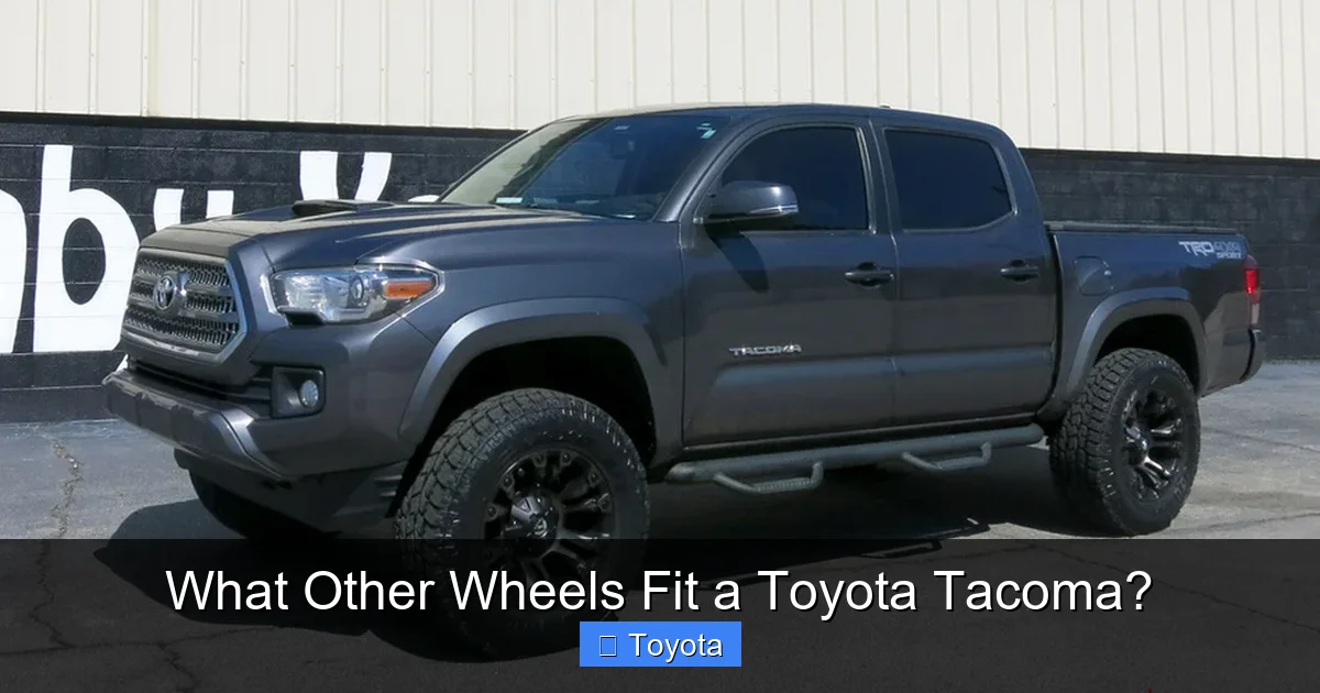 What Other Wheels Fit a Toyota Tacoma?
