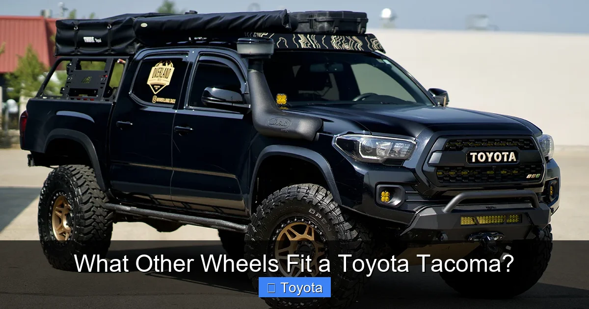 What Other Wheels Fit a Toyota Tacoma?