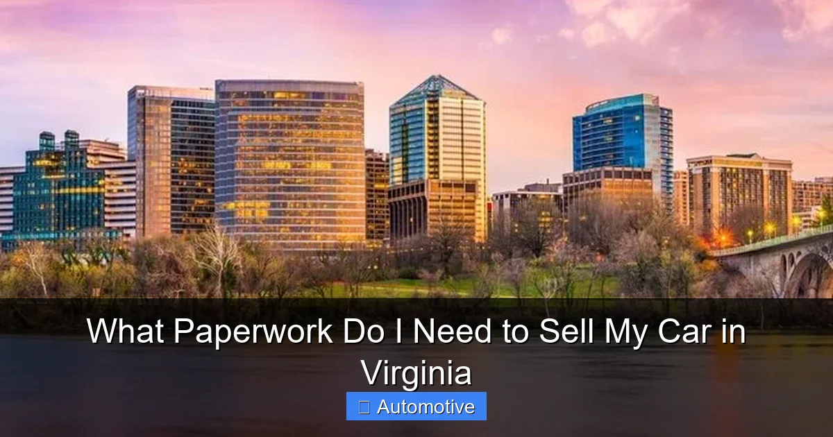What Paperwork Do I Need to Sell My Car in Virginia