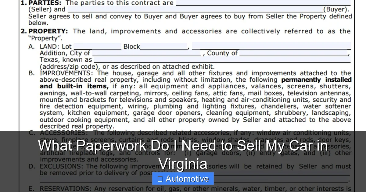 What Paperwork Do I Need to Sell My Car in Virginia