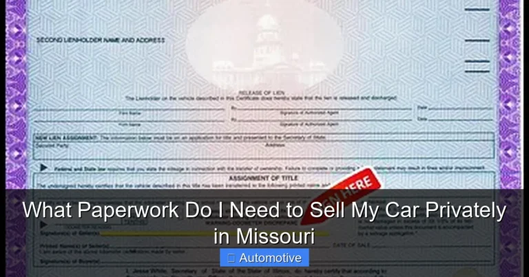 What Paperwork Do I Need to Sell My Car Privately in Missouri