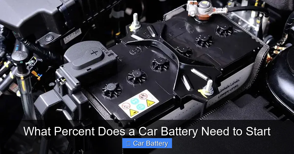 What Percent Does a Car Battery Need to Start