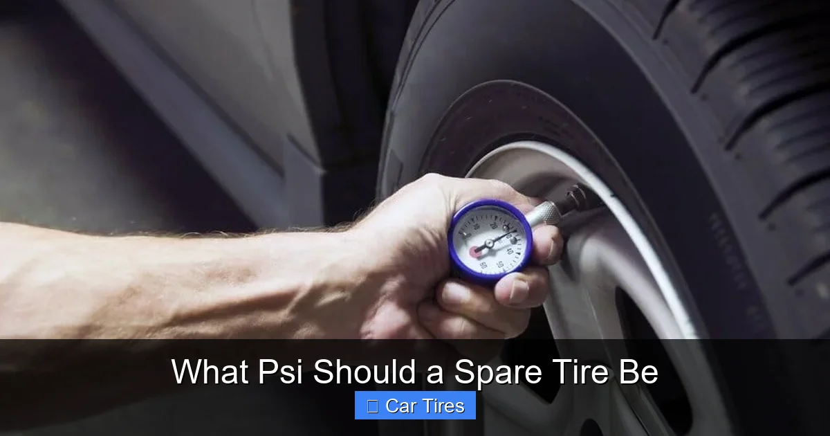 What Psi Should a Spare Tire Be