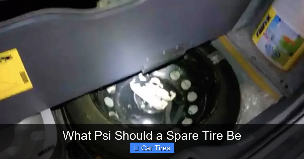 What Psi Should a Spare Tire Be