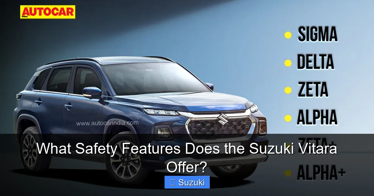What Safety Features Does the Suzuki Vitara Offer?
