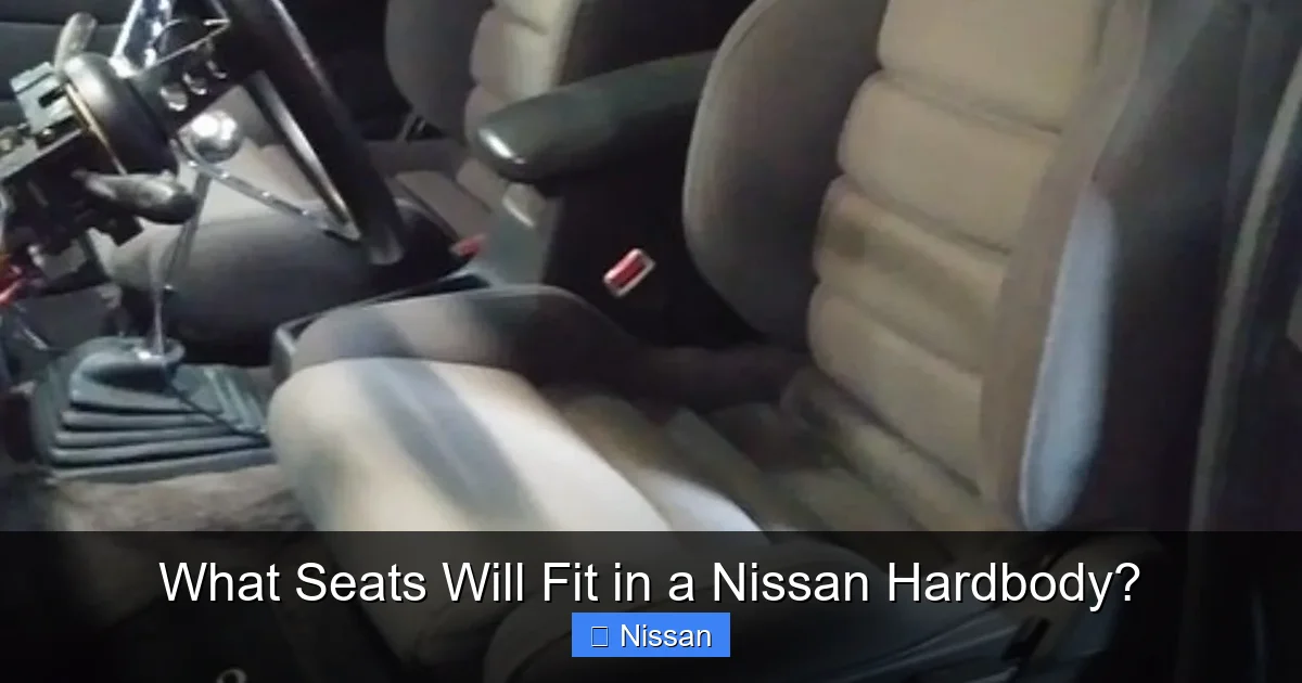 What Seats Will Fit in a Nissan Hardbody?