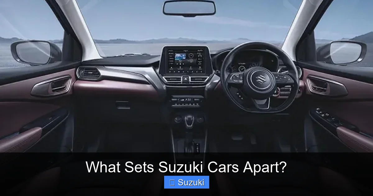 What Sets Suzuki Cars Apart?