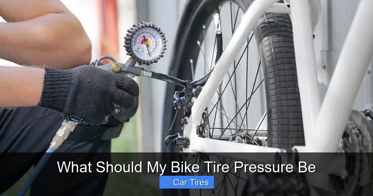 What Should My Bike Tire Pressure Be