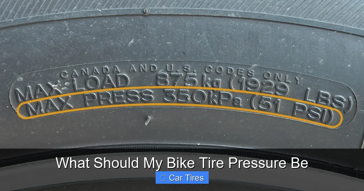 What Should My Bike Tire Pressure Be