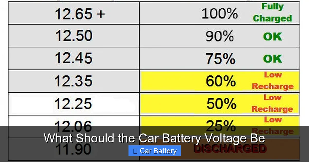 What Should the Car Battery Voltage Be