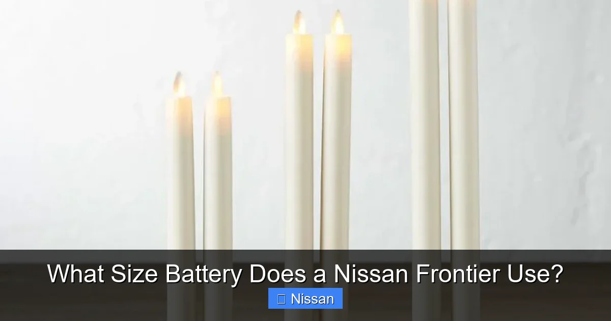 What Size Battery Does a Nissan Frontier Use?