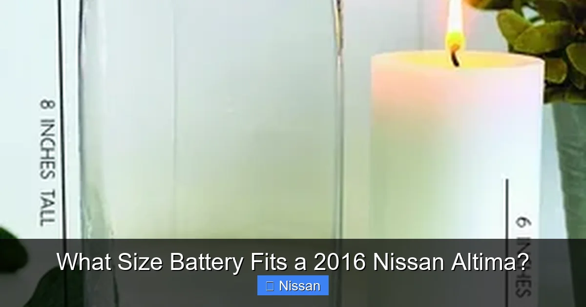 What Size Battery Fits a 2016 Nissan Altima?