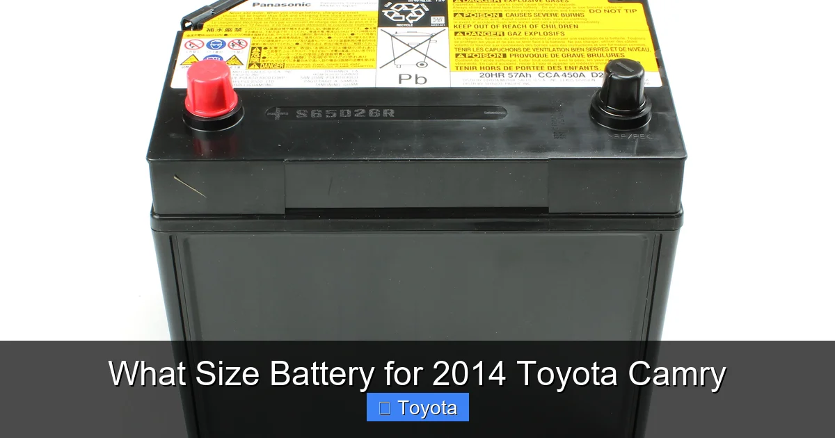 What Size Battery for 2014 Toyota Camry