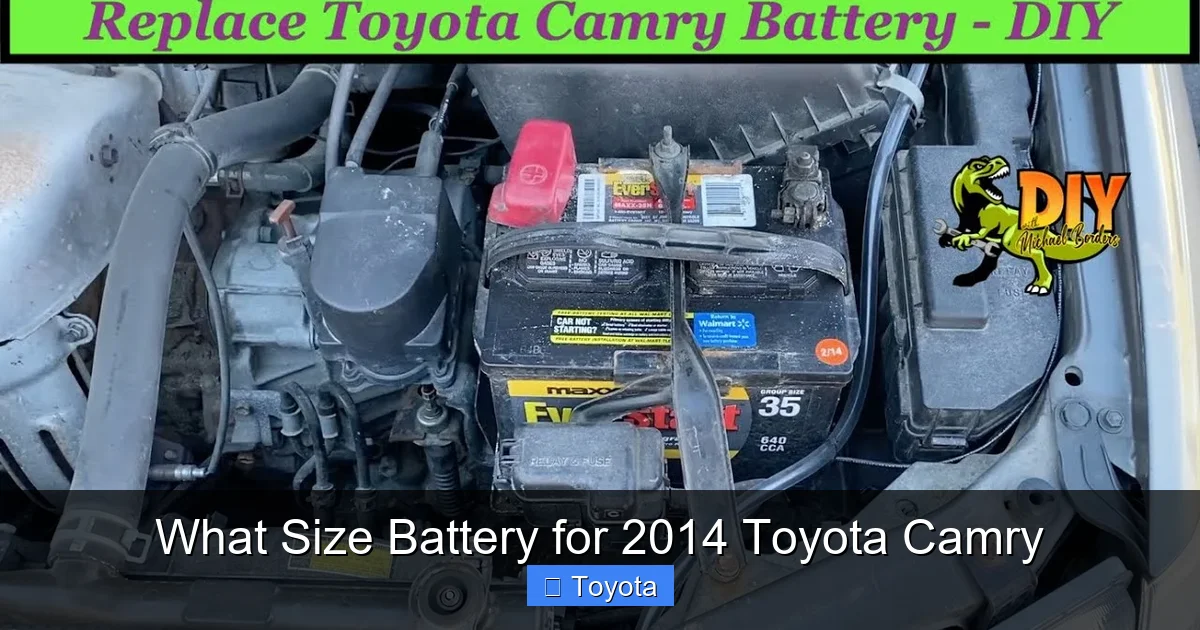 What Size Battery for 2014 Toyota Camry