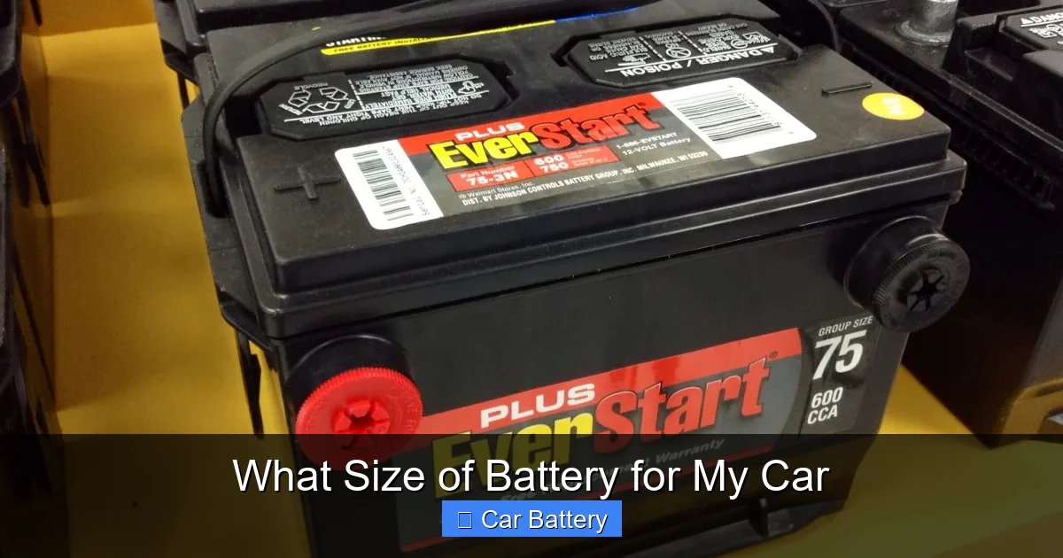 What Size of Battery for My Car