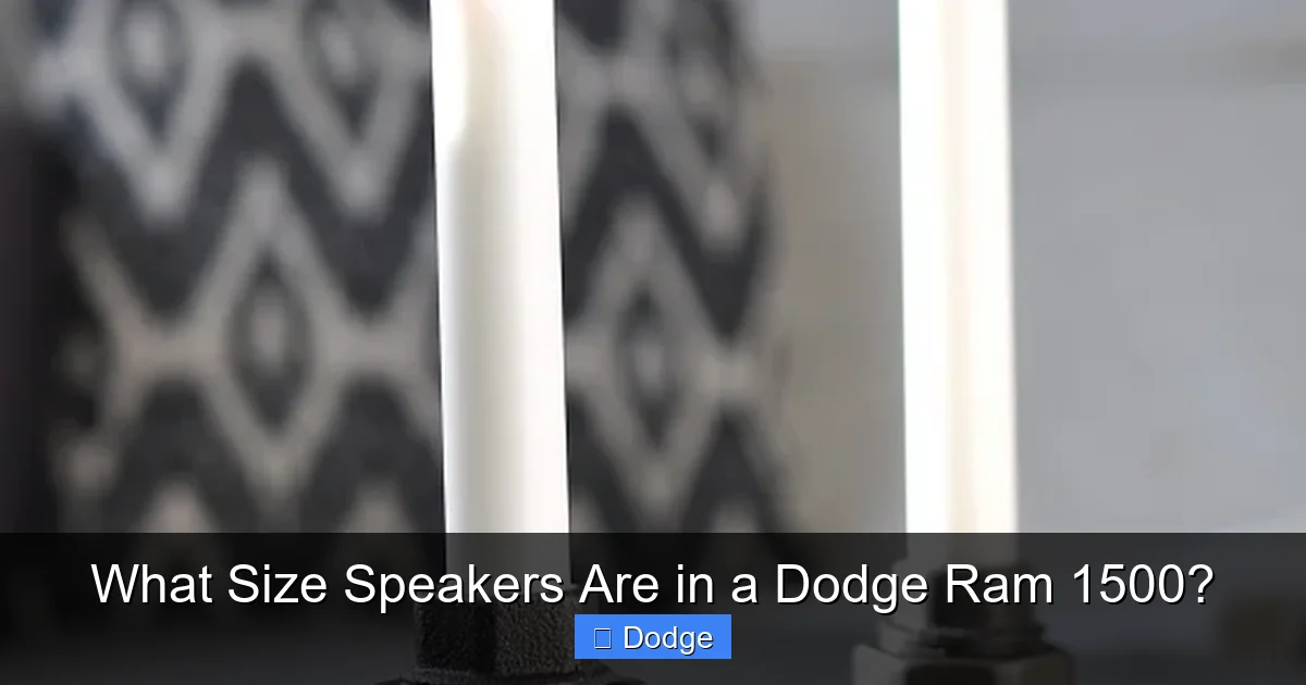 What Size Speakers Are in a Dodge Ram 1500?