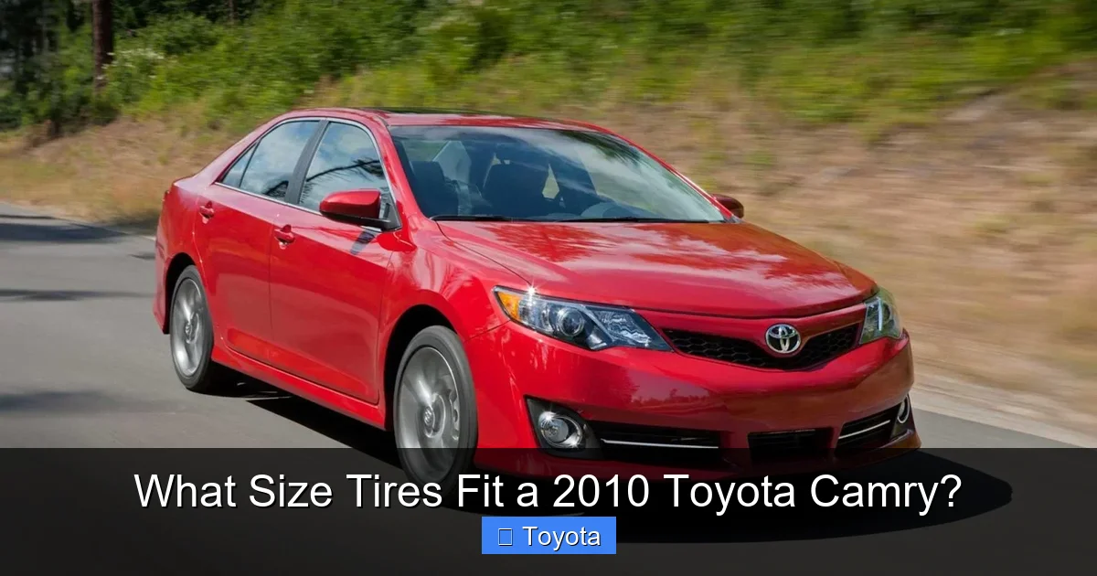 2010 Toyota Camry Tire Size