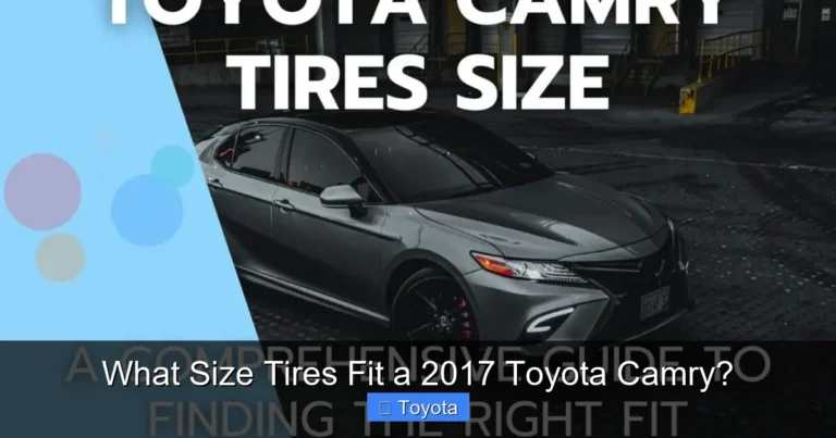 What Size Tires Fit a 2017 Toyota Camry?
