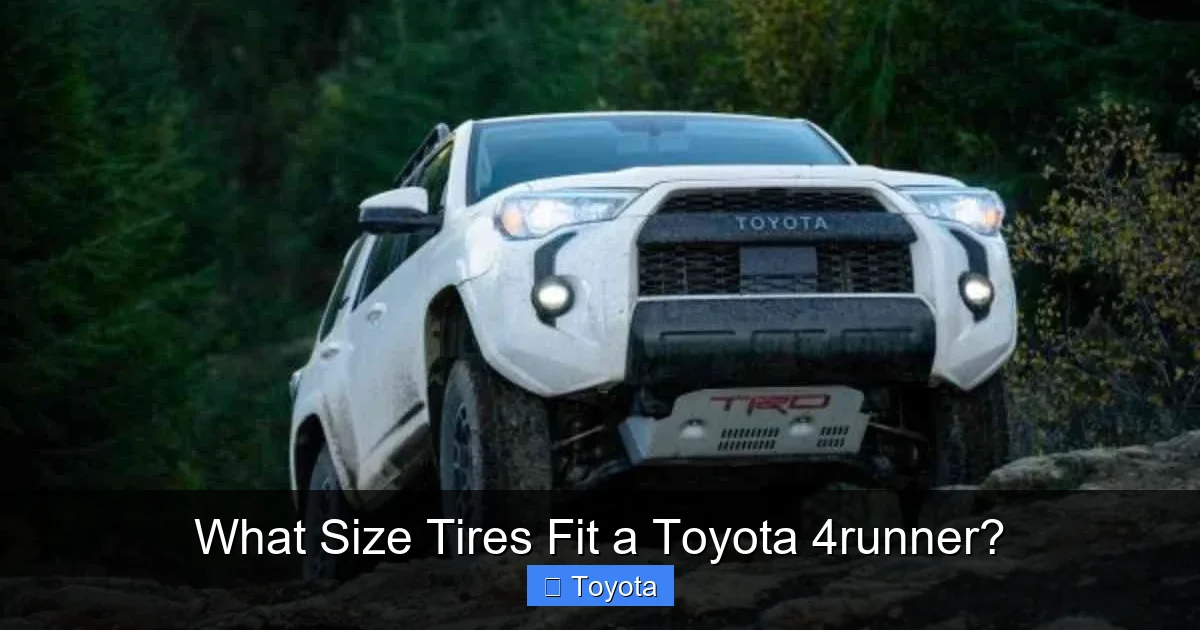 What Size Tires Fit a Toyota 4runner?