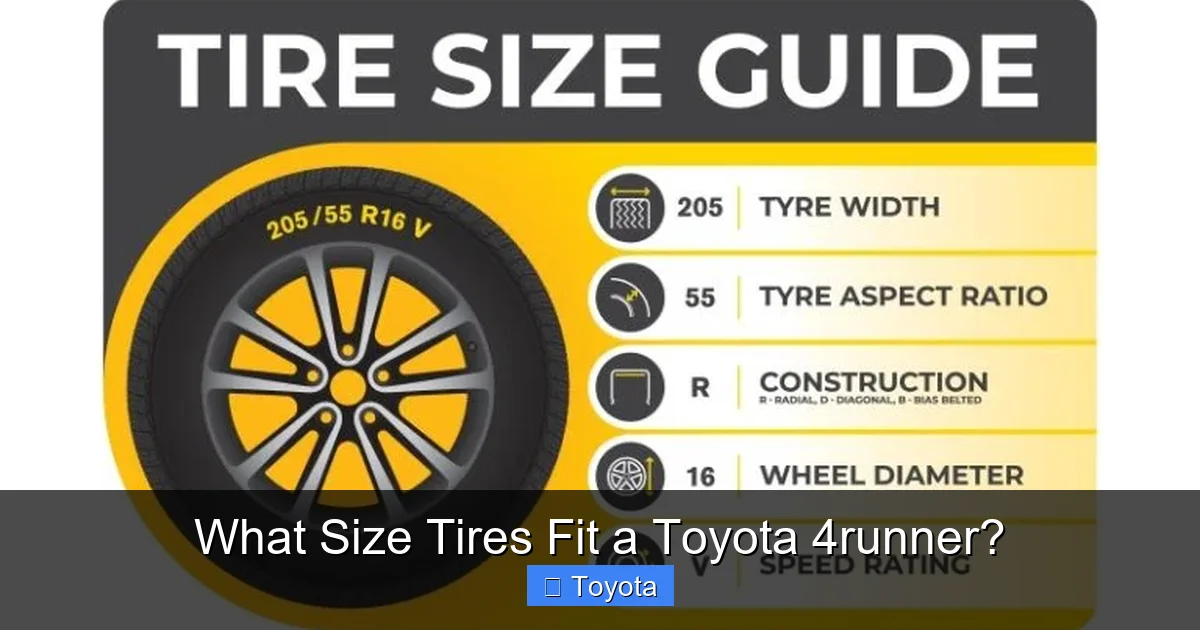 What Size Tires Fit a Toyota 4runner?