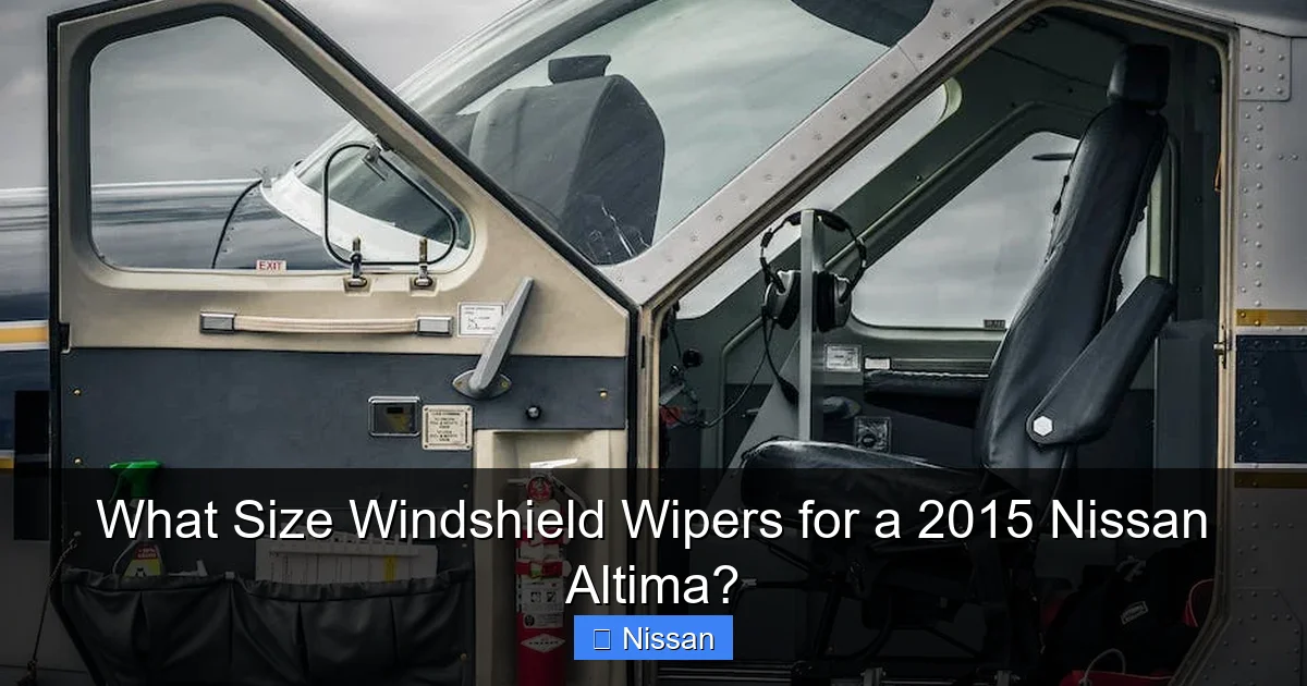 What Size Windshield Wipers for a 2015 Nissan Altima?