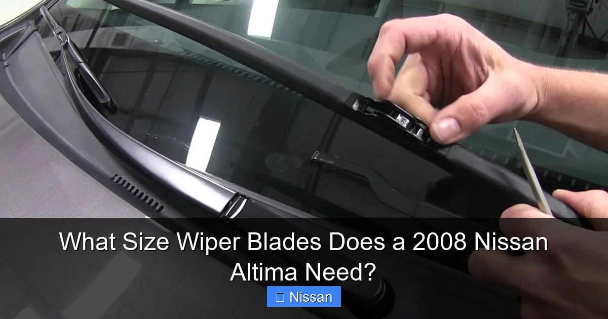 What Size Wiper Blades Does a 2008 Nissan Altima Need?