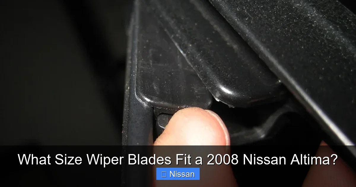 What Size Wiper Blades Fit a 2008 Nissan Altima?
