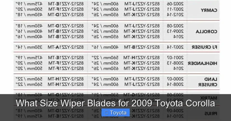 What Size Wiper Blades for 2009 Toyota Corolla