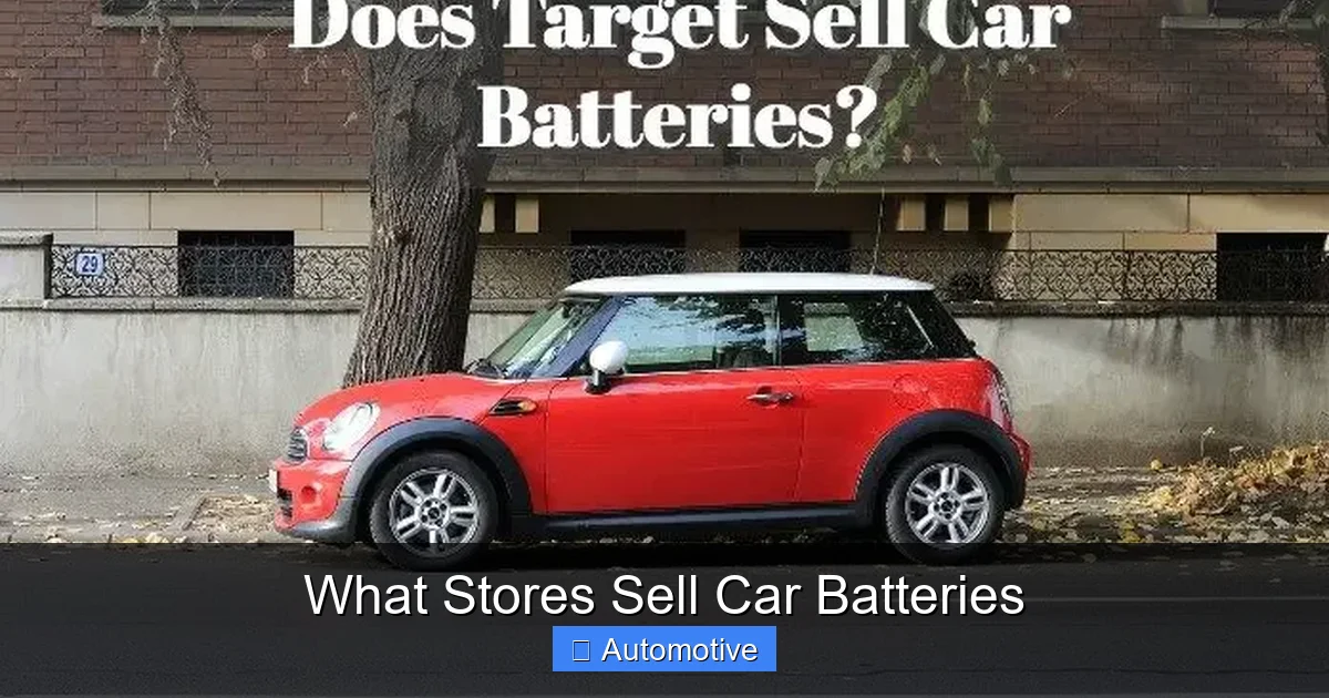 What Stores Sell Car Batteries