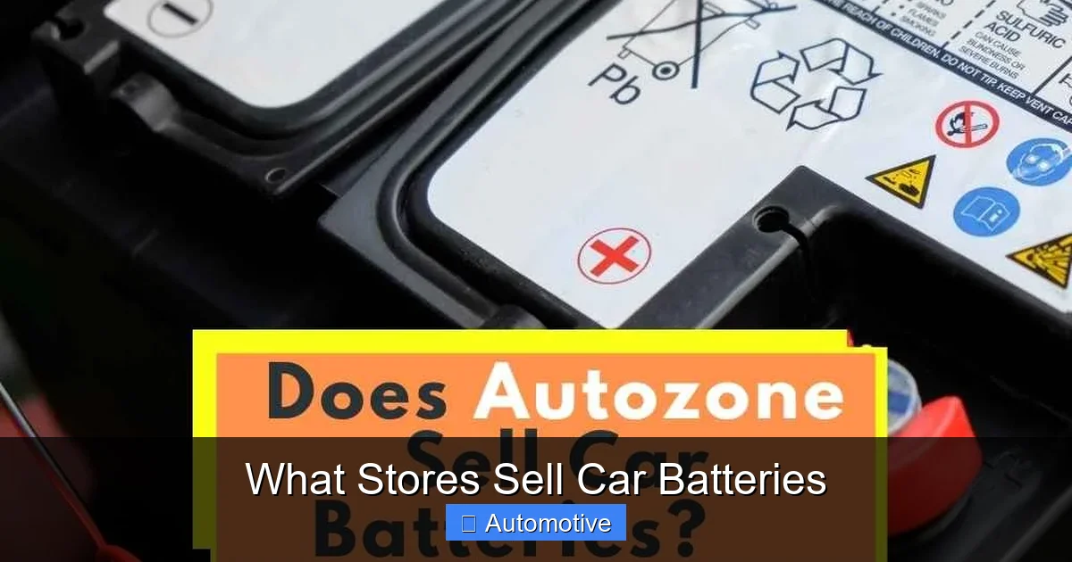 What Stores Sell Car Batteries