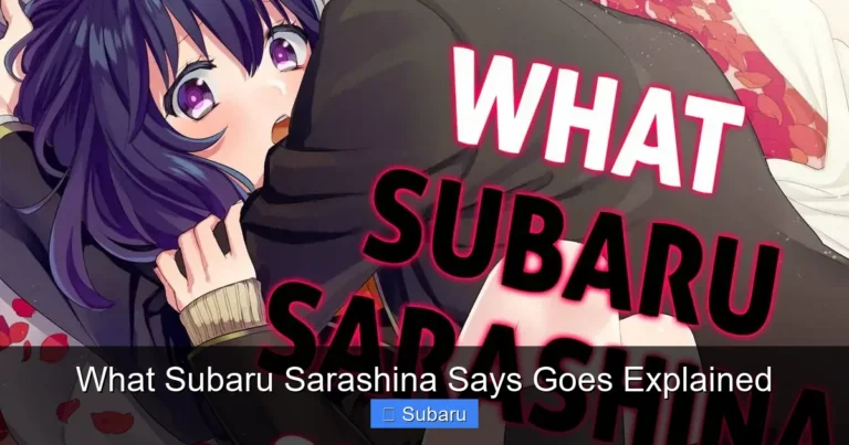 What Subaru Sarashina Says Goes Explained