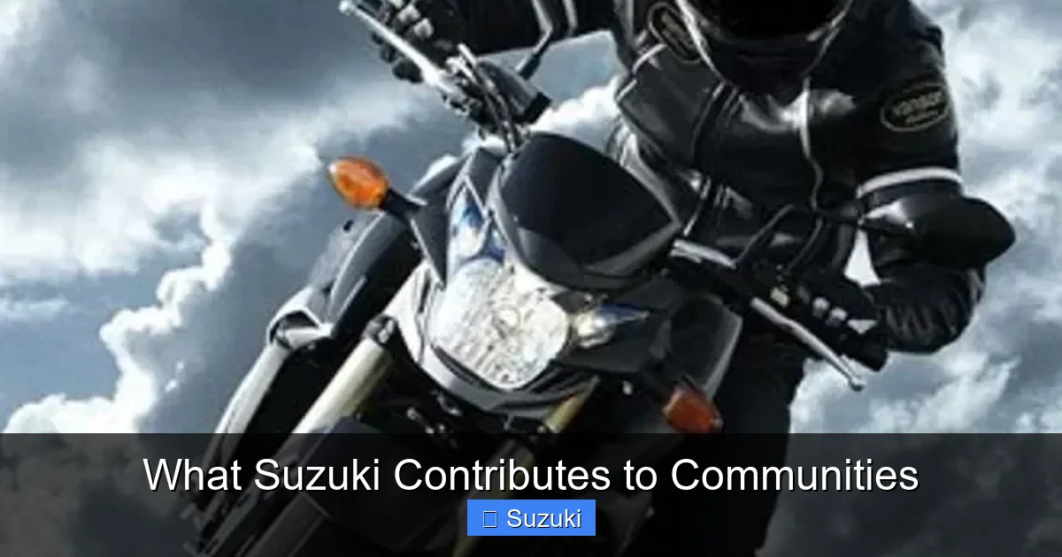 What Suzuki Contributes to Communities