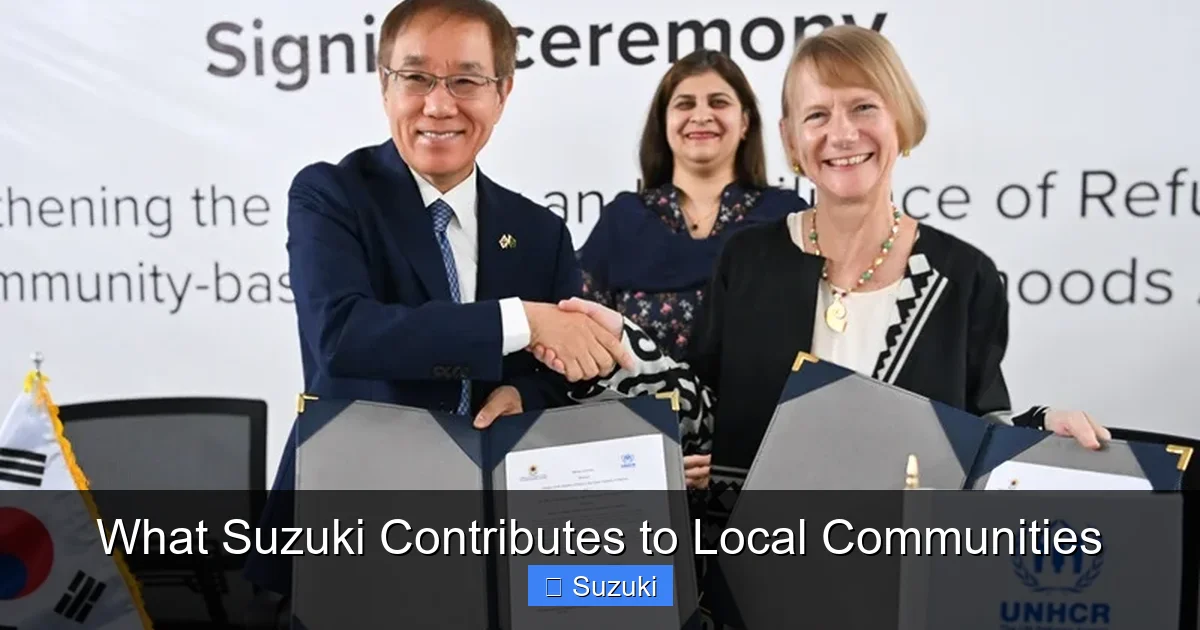 What Suzuki Contributes to Local Communities