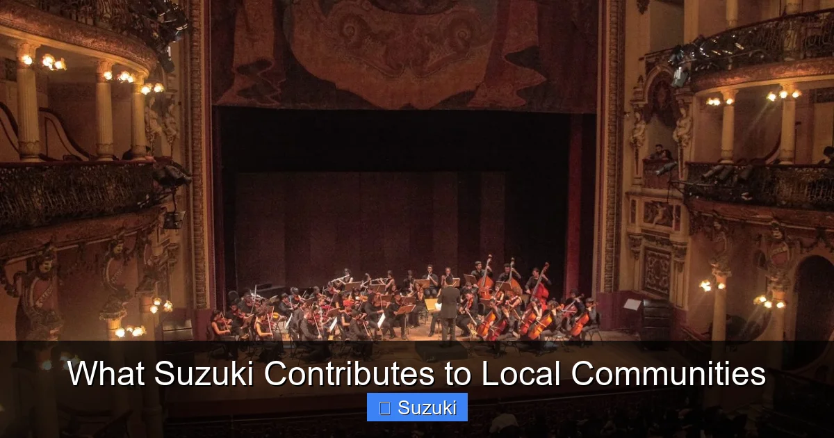 What Suzuki Contributes to Local Communities