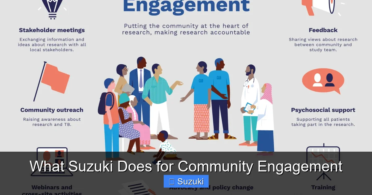 What Suzuki Does for Community Engagement